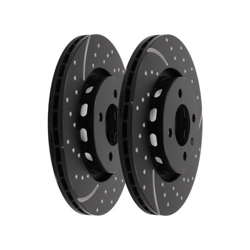 2 pointed EBC BLACK 3GD front brake discs, 280 x 22 mm - GH30300E
