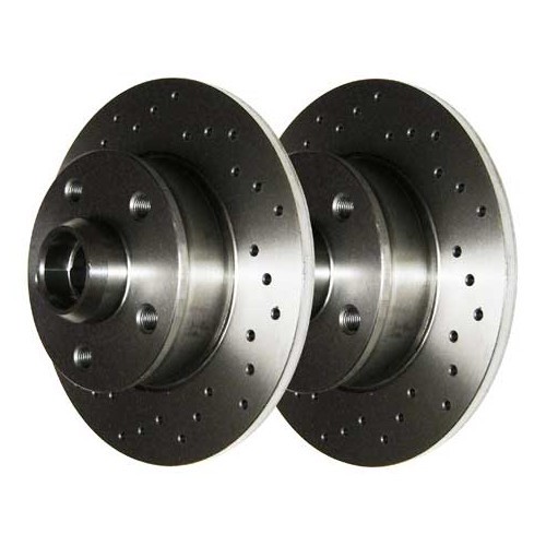  2 discos de frenos traseros Zimmermann 226x10, aspecto perforado. - GH30700Z 