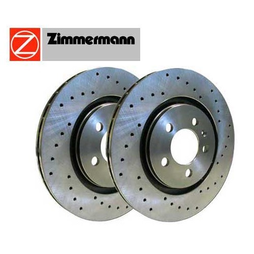  Disques de frein avant Zimmermann Sport percés en 288 x 25mm pour Volkswagen Polo (9N) - par 2 - GH31112Z 