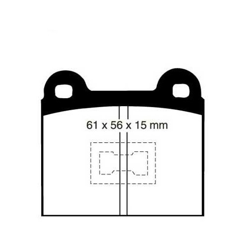 Set of EBC 90 brake pads for Golf, Scirocco, Polo and Jetta - GH50100