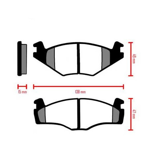 Conjunto de pastilhas de travão dianteiro EBC pretas para Golf 1 e Scirocco - GH50200