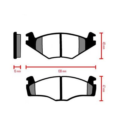 Set of black EBC front brake pads for Golf 2 & Jetta 2 - GH50201