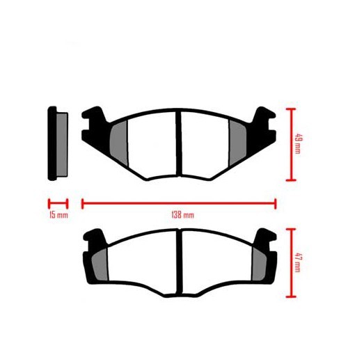 Plaquettes de frein avant EBC vertes pour VW Golf 1 - GH50202