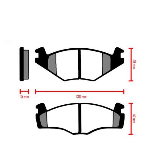 EBC red front brake pads for Golf - GH50203
