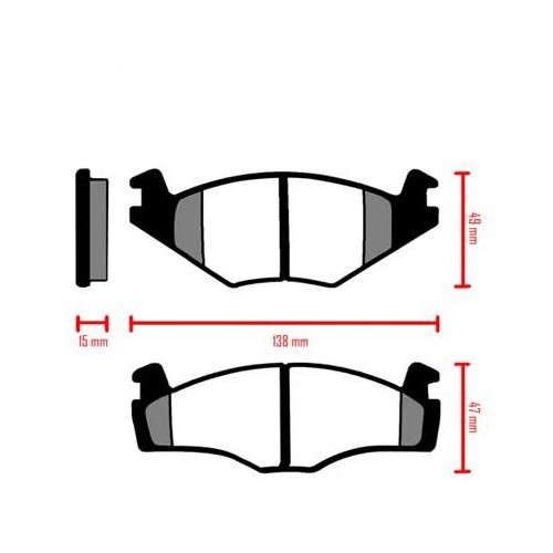  Set di pastiglie dei freni anteriori EBC verdi per Polo 3 - GH50206-1 