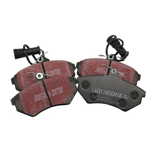 Set of black EBC front brake pads for Golf 2 and Corrado