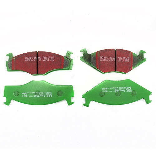 Set of green EBC front brake pads for Golf, Vento and Jetta - GH50302