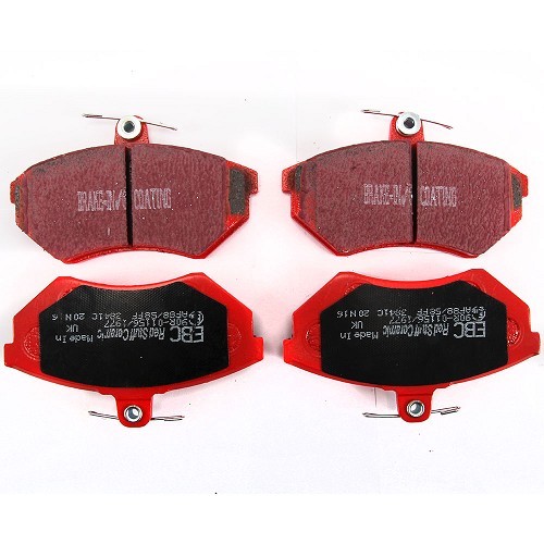 Set of red EBC front brake pads for Golf 2, Golf 3 and Corrado - GH50403