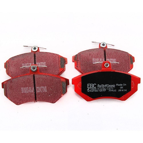 Set of red EBC front brake pads for Golf 2, Golf 3 and Corrado