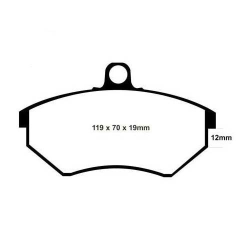 Plaquettes de frein avant EBC Verte pour Golf, Corrado & Vento - GH50502