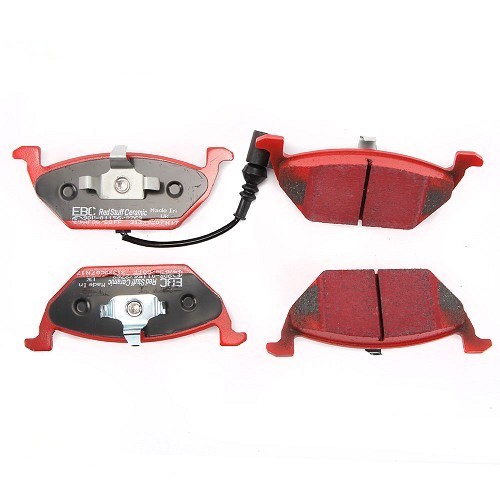 Set of red EBC front brake pads for Golf 4/Polo 9N - GH50712