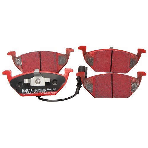  Plaquettes de frein avant EBC Rouges pour Golf 4 / Polo 9N - GH50712 