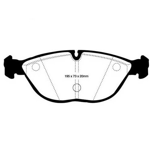 Pastiglie del freno anteriore EBC rosse per Golf 4 R32 - GH50806