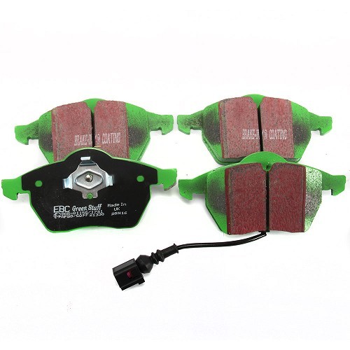 Green EBC front brake pads for Golf 4 1.8 turbo 1999 to 2001