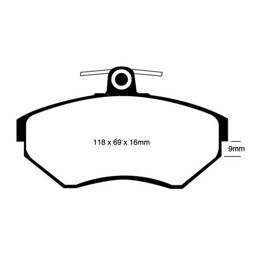 Reg90 black EBC front brake pads for Golf 3 and Polo 6N, 6N2 - GH50900