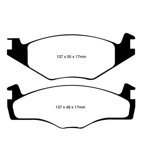  Pastiglie anteriori EBC nere per Polo 6N - GH50910 