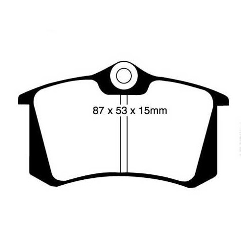 Rear brake pads EBC black for Golf 2 & 3, Corrado, Polo 6N - GH51000