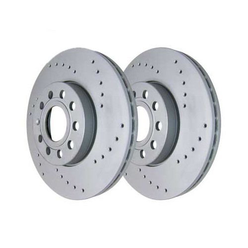  ZIMMERMANN drilled front brake discs for Volkswagen Golf 5 - set of 2 - GH52052 