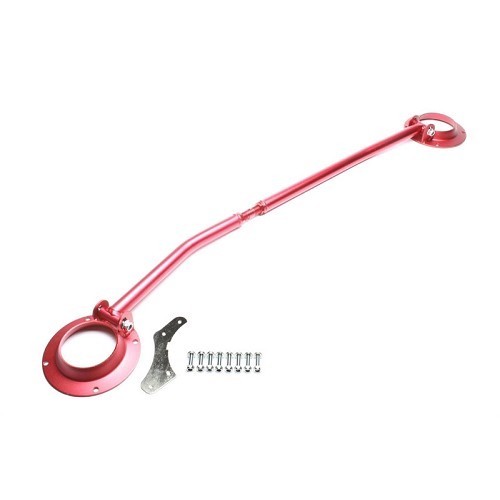  Front upper strut bar adjustable aluminum red for Golf 2 - GJ10206 