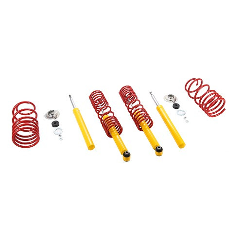  Kit di sospensioni sportive anteriori e posteriori per VW Polo I 86 Polo II 86C e 2F (04/1975-07/1994) - abbassamento -40mm/-40mm - GJ44377 