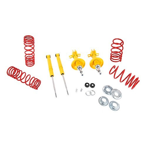  Short springs and sport shock absorbers for VW Golf 1, 40 mm lowering - GJ68816 