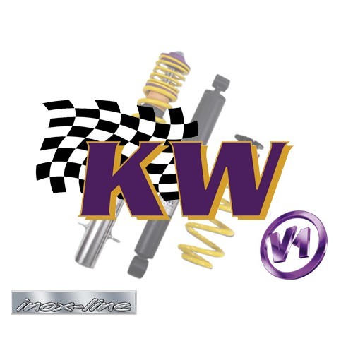  KW V1 stainless steel line threaded combined shock absorber kit for Golf 3 and Vento estate - GJ77372 