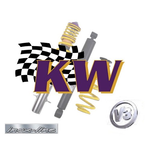  Coilover in acciaio inox KW V3 per Golf 3, Cabriolet e Vento - GJ77376 