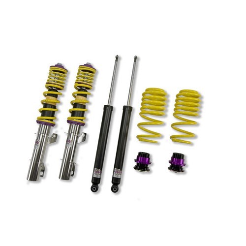  KW V1 "inox-line" coilover kit for Golf 4 Saloon, 2-wheel drive - GJ77472 