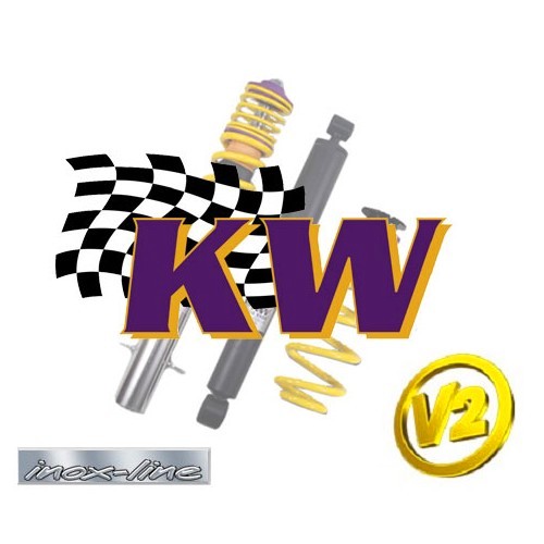     
                
                
    Coilover KW V2 linea in acciaio inox per Golf 4, 2 ruote motrici - GJ77473
