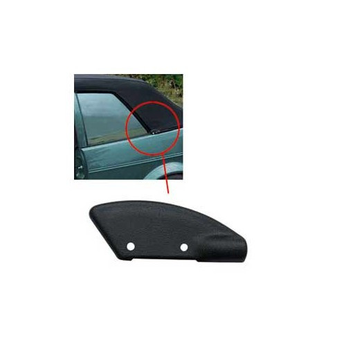 Hood left rear corner black cap for Golf 1 cabriolet - GK04201