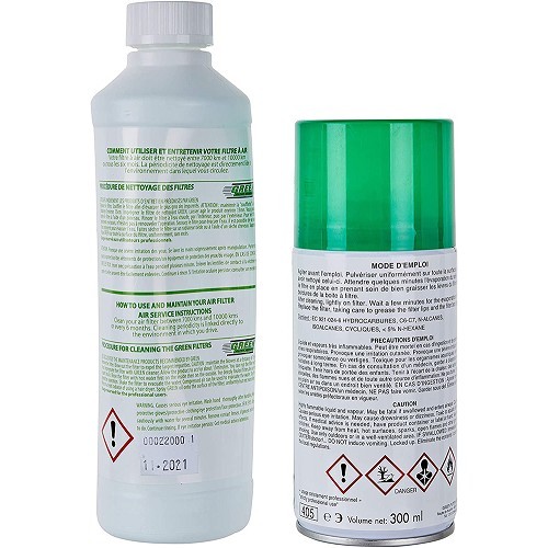 Kit de mantenimiento para filtros verdes tipo GREEN con algodón impregnado - GN900