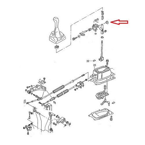  Toma de corriente trasera en la caja de cambios para Volkswagen Polo 6N desde 1997 - GS00177 