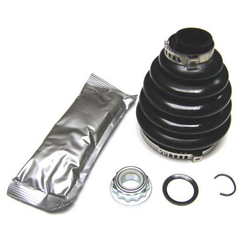  Kit de fuelle de cardán con tubo de lubricante, tornillos y abrazaderas lado exterior (lado rueda) para VW Polo 4 (6N) - GS00502 