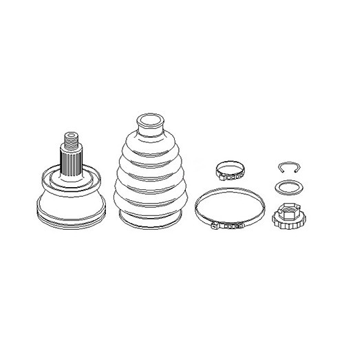 Kit noix de cardan côté roue pour Polo 9N - GS00512