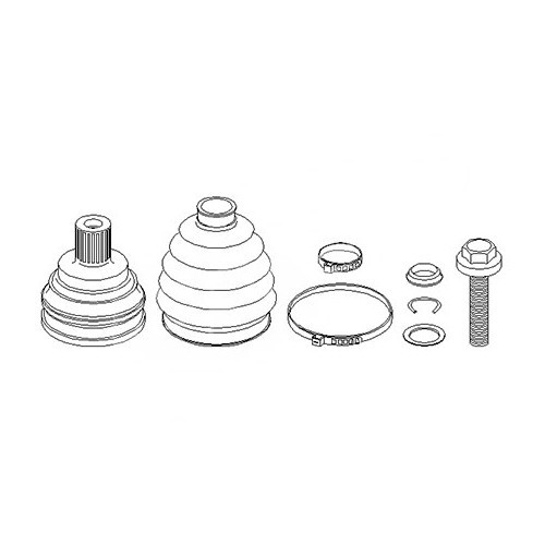 90 mm buitenste cardanas voor Golf 5 en Golf 5 Plus - GS02210