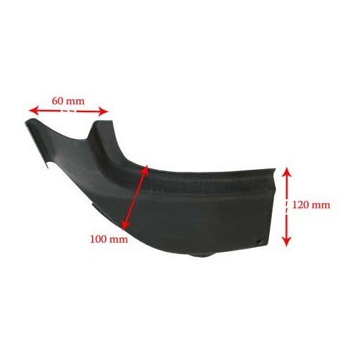 Right-hand corner of windscreen aperture for Golf 1 - GT10138