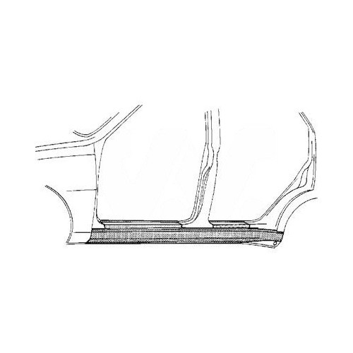  Bas de caisse gauche en tôle pour Volkswagen Polo 6N en 5 portes jusque ->10/2000 - GT10273 