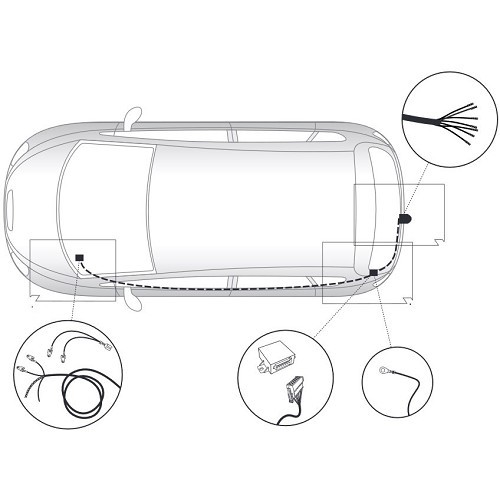 7-polige kabelboom voor SEAT LEON 1P (2005 - 2012) - GW00011