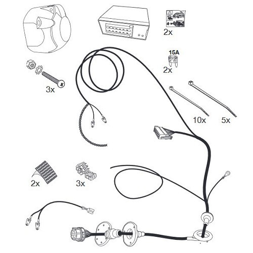 Arnés de 7 polos para SKODA OCTAVIA 1Z (2004 - 2013) - GW00026