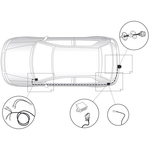 Arnês de 7 pinos para VOLKSWAGEN GOLF 6 (2008 - 2013) - GW00080