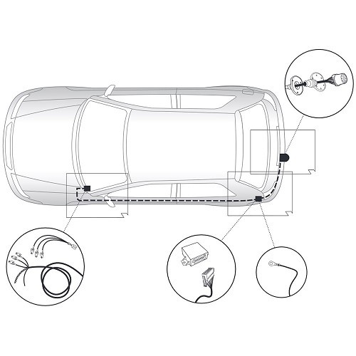 Faisceau 13 broches pour VOLKSWAGEN GOLF 6 (2008 - 2013) - GW00081