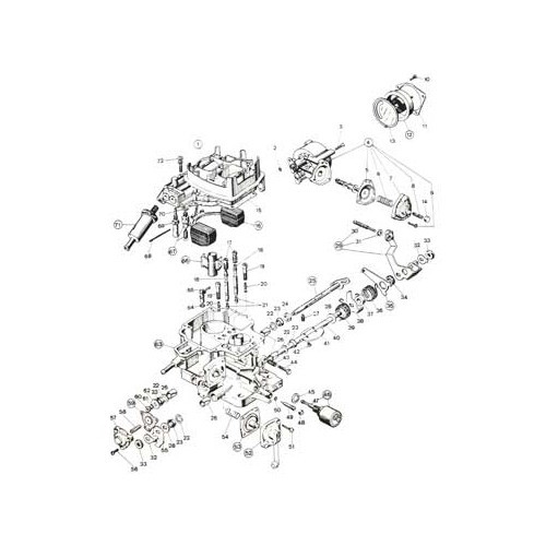 Carburator pakkingen voor Weber 32/34 DFT voor FORD EUROPE - JOI0533