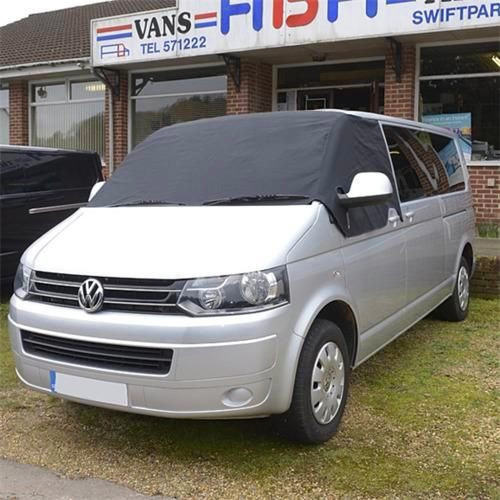  Schwarze, verdunkelnde Außenplane für die Windschutzscheibe für VOLKSWAGEN Transporter T5 (2003-2015) - KA00330 