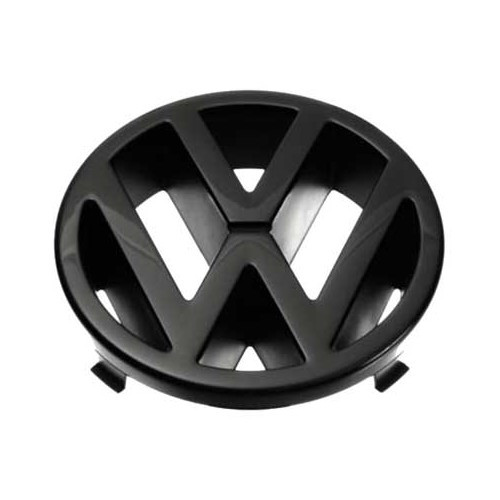  VW" radiatorrooster embleem 125 mm zwart voor VOLKSWAGEN Transporter T25 (08/1987-07/1992) - KA01623 