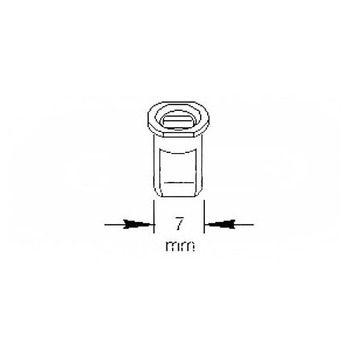  Clip sul segno posteriore per VOLKSWAGEN Combi Bay Window (1968-1979) - KA01817-1 