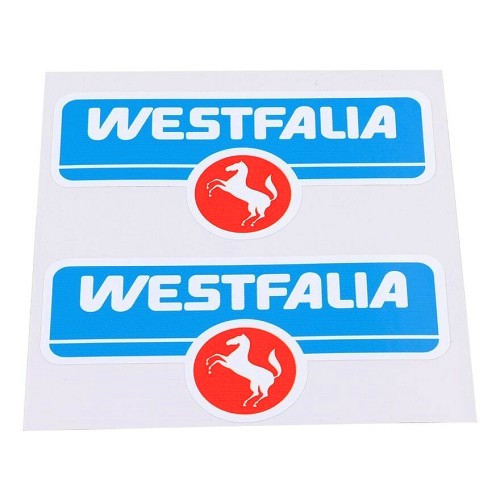  WESTFALIA pegatinas 100 x 45mm para VOLKSWAGEN COMBI BAY WINDOW (1968-1979) - El par - KA08000 