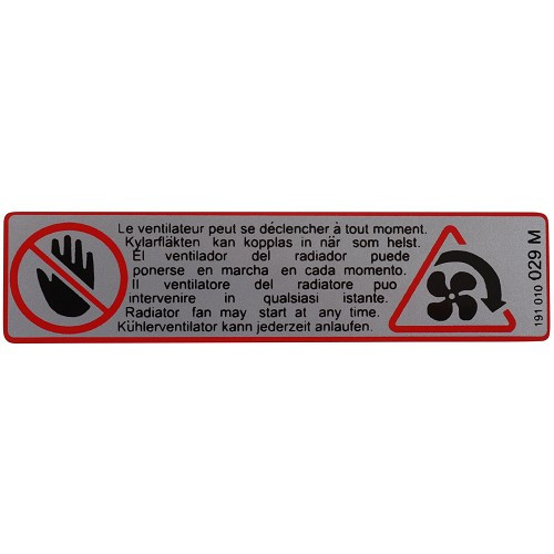  Waarschuwingssticker radiator - KA08037 