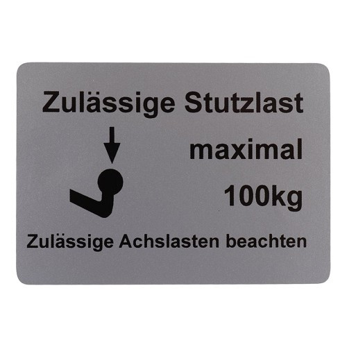  Turbo-Diesel informatiesticker voor VOLKSWAGEN Transporter T25 (05/1979-07/1992) - KA08062 