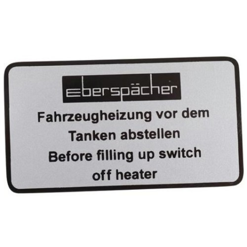  Autocollant d'information Eberspacher pour VOLKSWAGEN Transporter T4 (1990-2003) - KA08072 