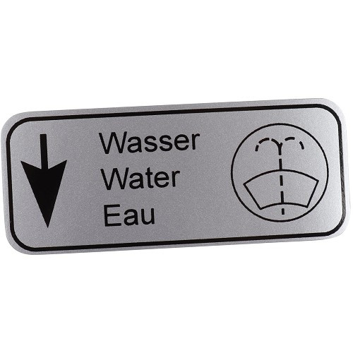  Water information sticker for VOLKSWAGEN Transporter T25 (05/1979-07/1992) - KA08077 